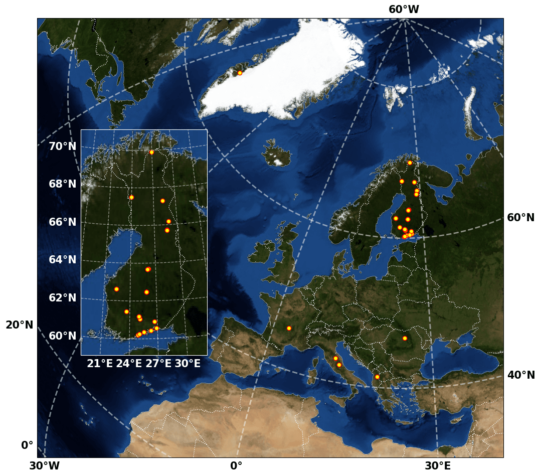 FINNSIP projects map